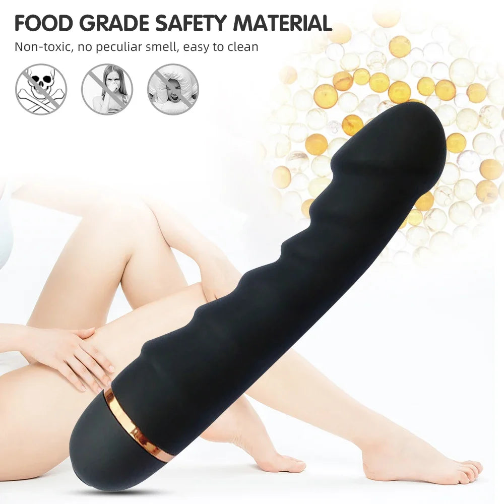 Ultra Soft 20-Mode Vibrating Dildo – G-Spot & Clit Pleaser