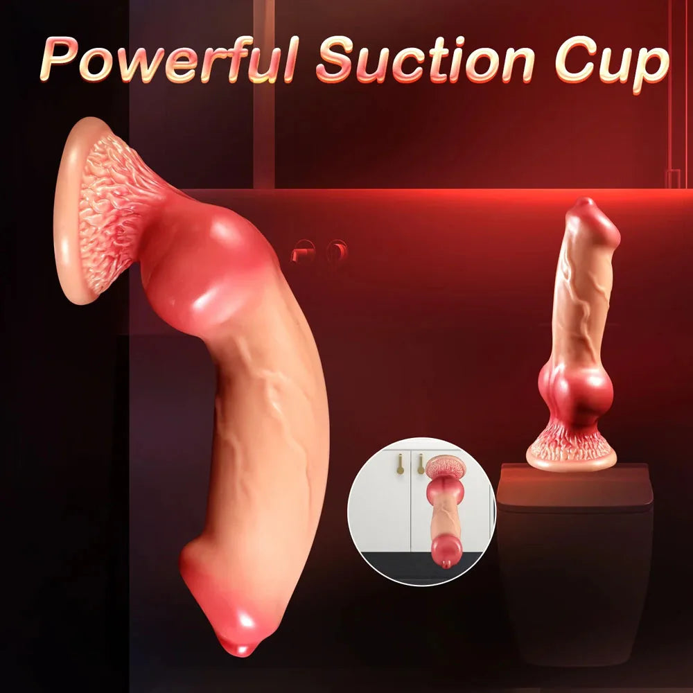 Knot Fantasy Dildo β Realistic Texture, Suction Base, Soft & Stretchy