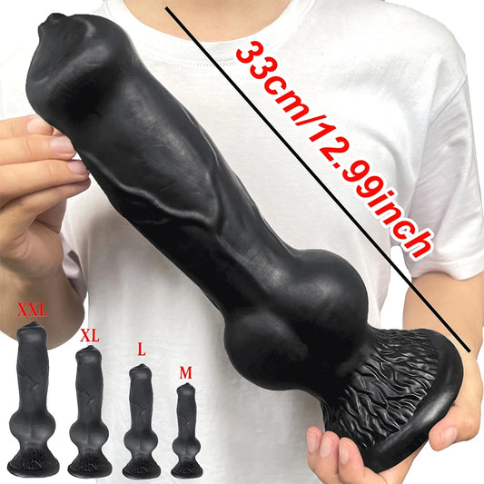 Knot Fantasy Dildo – Realistic Texture, Suction Base, Soft & Stretchy