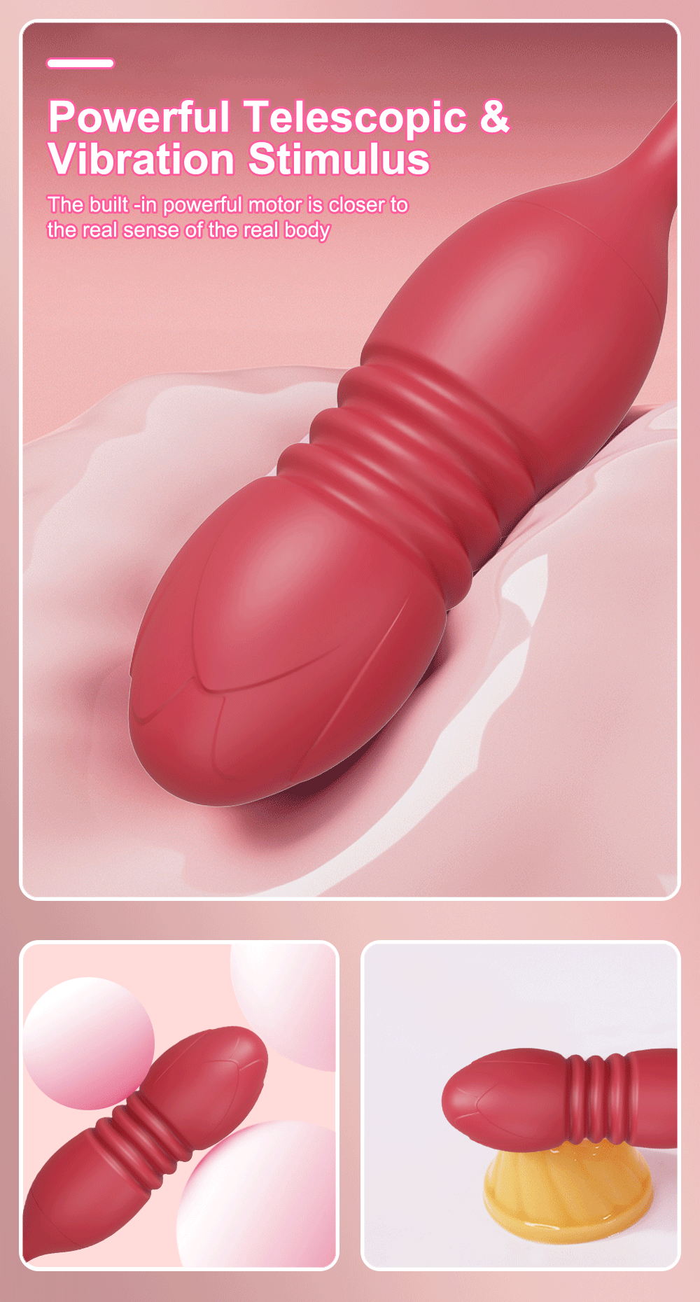 Rose Thrusting & Sucking Vibrator β 10 Modes for G-Spot & Clit Pleasure