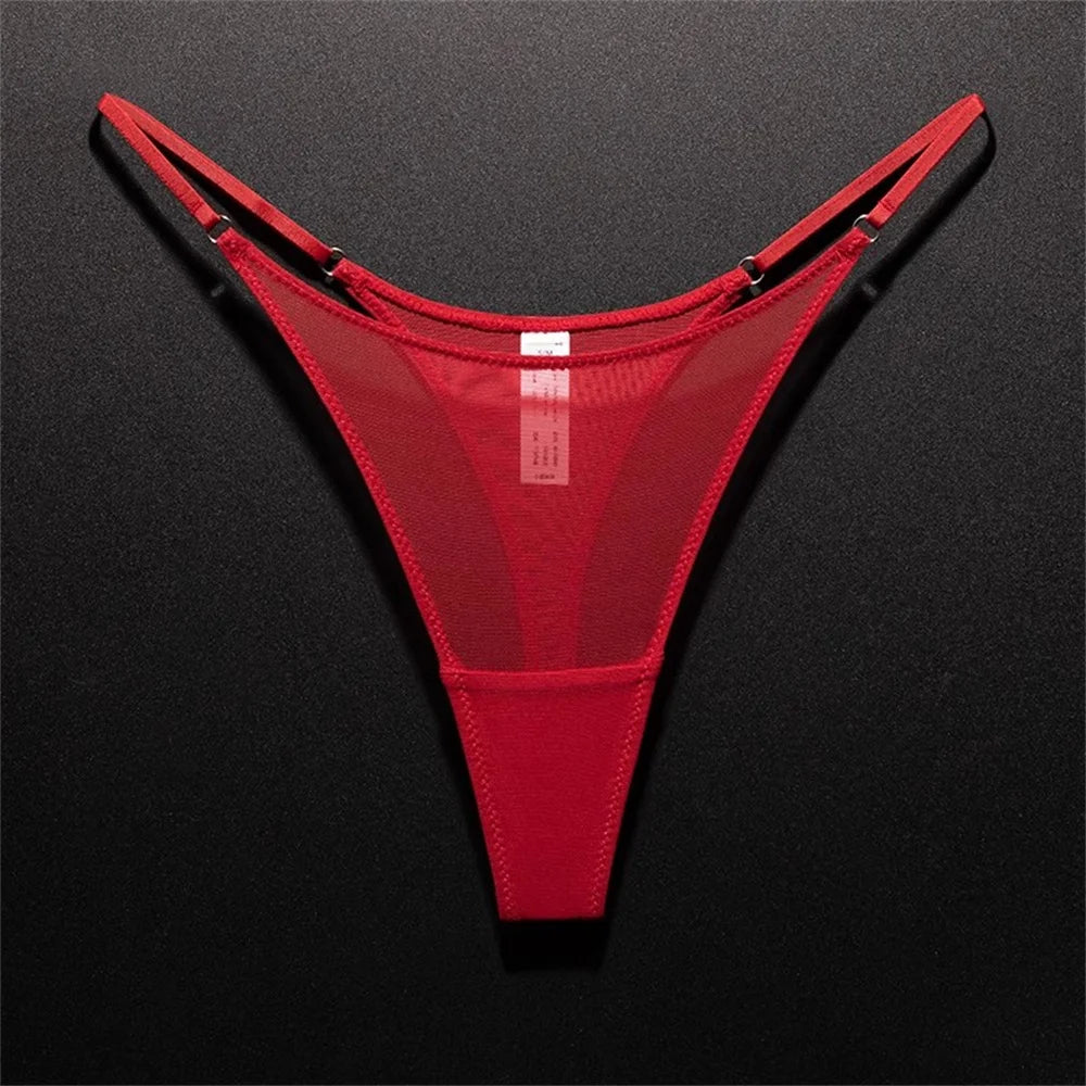 High Slit Sheer Mesh G-String – Seamless & Ultra-Thin