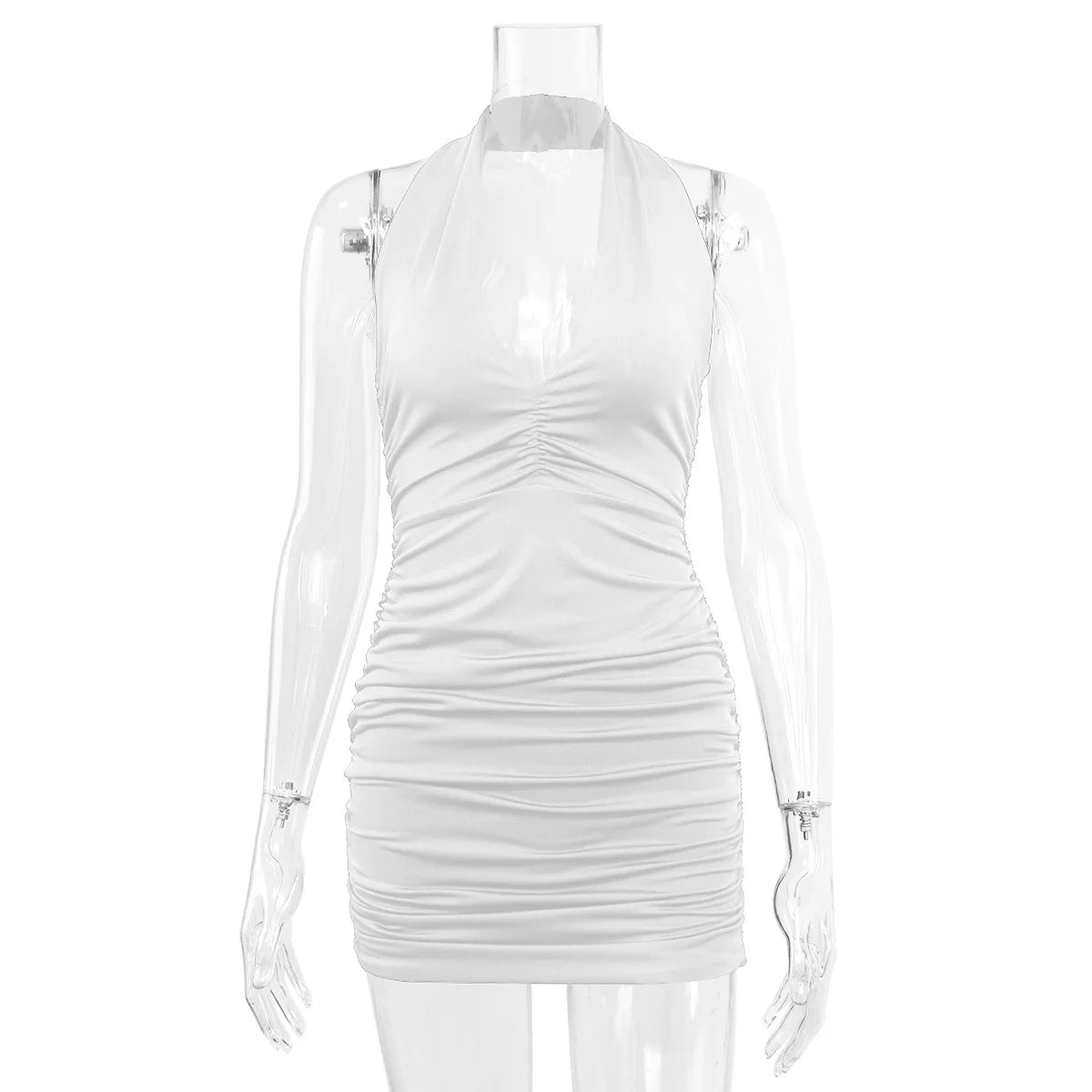 Hot Halter Mini Dress β Deep V, Backless, & Figure-Hugging Clubwear