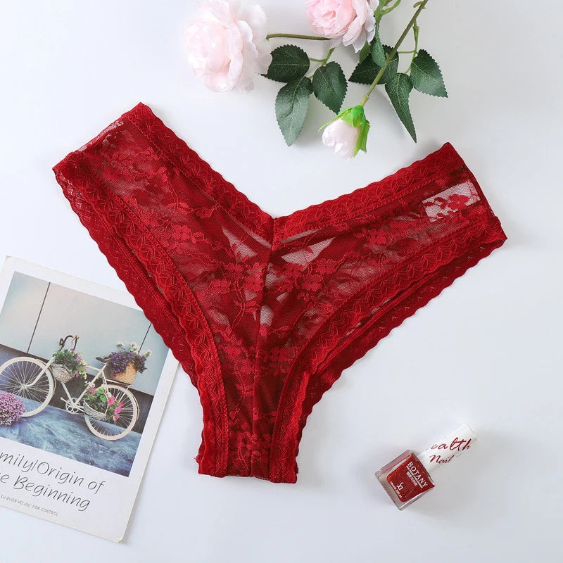 Lace Temptation G-String โ Hollow Out Low Rise Panty