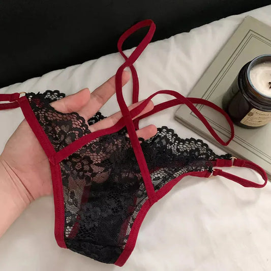 French Lace Mesh Low-Waist Panty