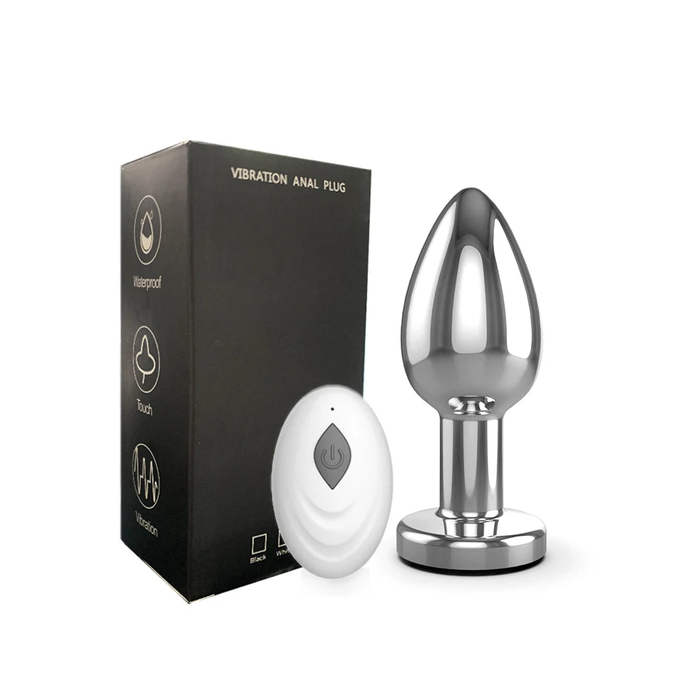 Remote-Controlled Vibrating Anal Plug β 10 Intense Modes & Flashing LED Base