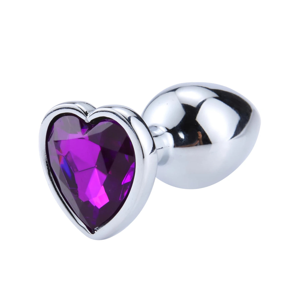 3 Sizes Stainless Steel Crystal Anal Plug β Heart Base