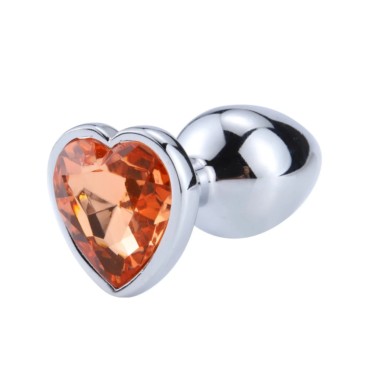 3 Sizes Stainless Steel Crystal Anal Plug β Heart Base
