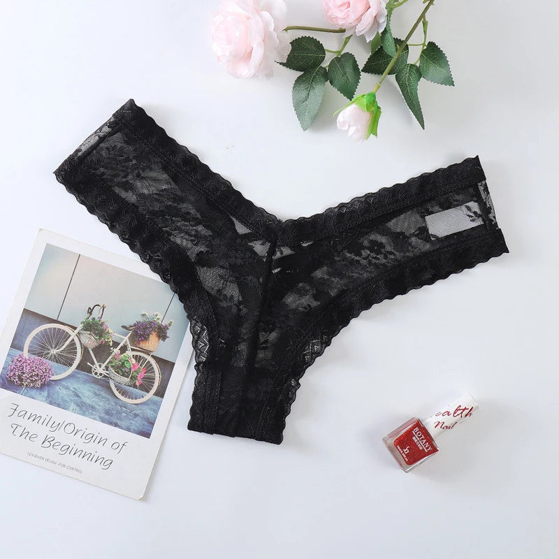 Lace Temptation G-String โ Hollow Out Low Rise Panty