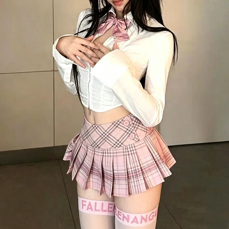 Sexy Light Wash Y2K Mini Skirt