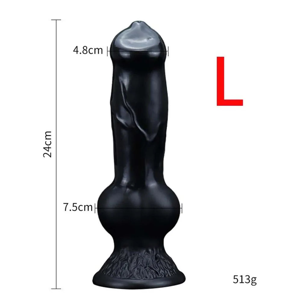 Knot Fantasy Dildo β Realistic Texture, Suction Base, Soft & Stretchy
