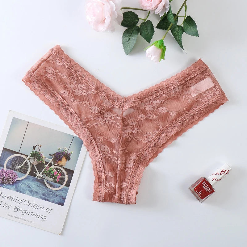 Lace Temptation G-String โ Hollow Out Low Rise Panty