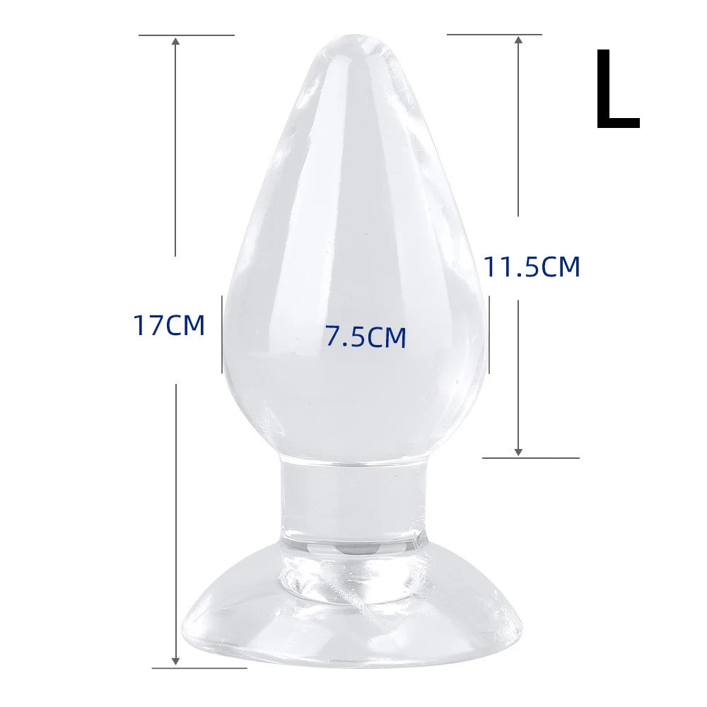 Transparent Glass Butt Plug Set β 3 Size Anal Training Dilator