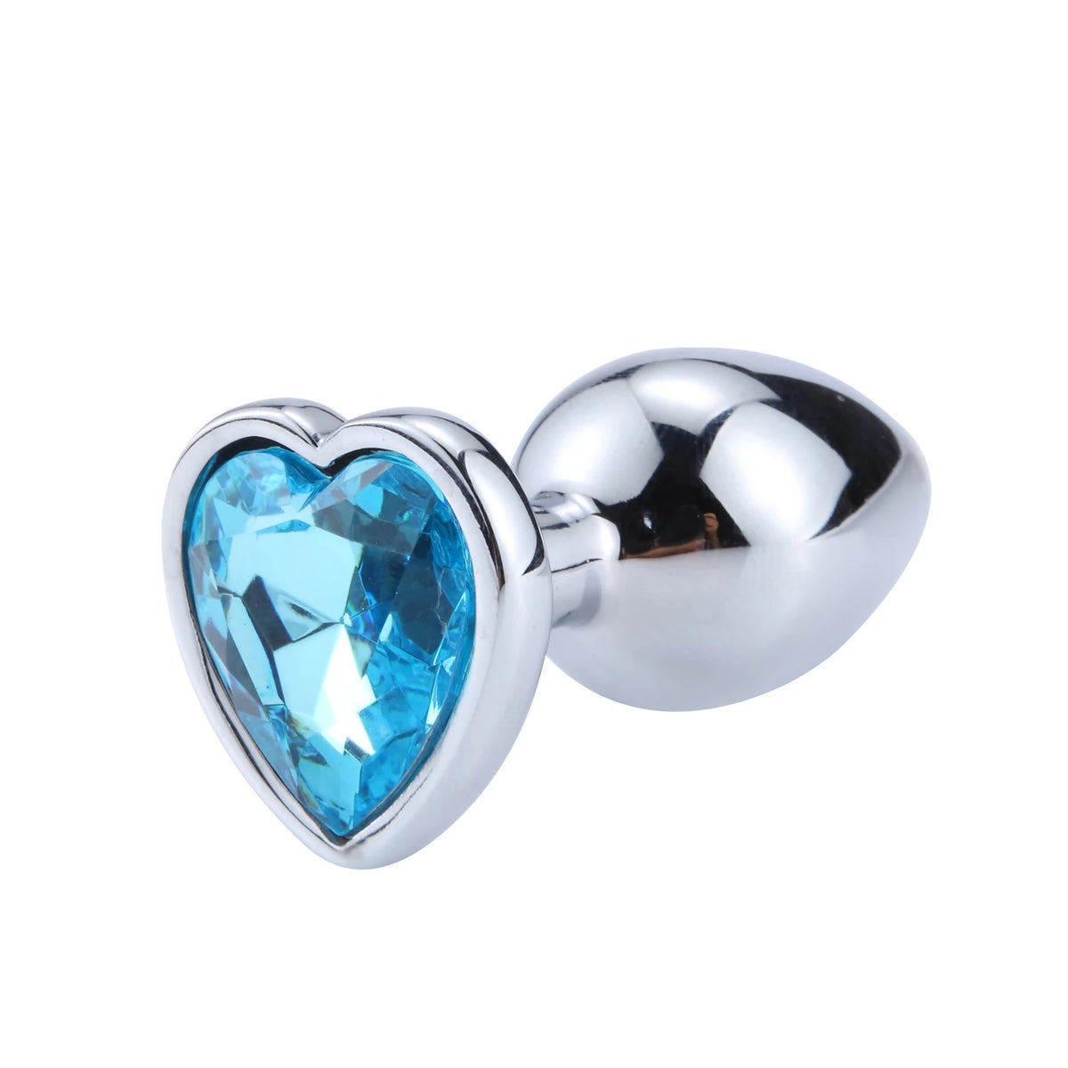 3 Sizes Stainless Steel Crystal Anal Plug β Heart Base