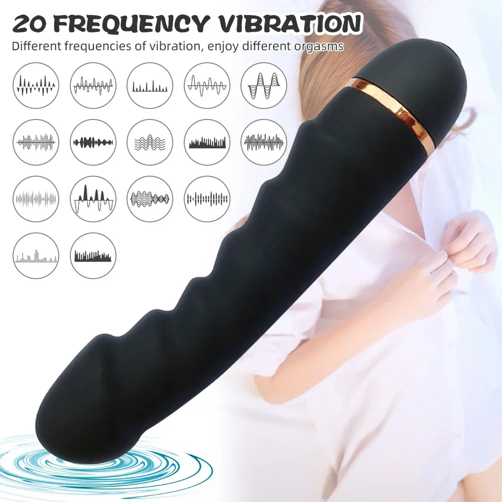 Ultra Soft 20-Mode Vibrating Dildo – G-Spot & Clit Pleaser