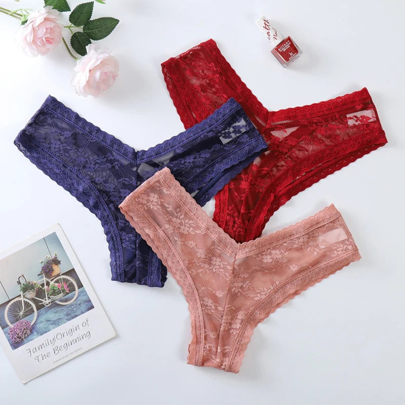 Lace Temptation G-String โ Hollow Out Low Rise Panty