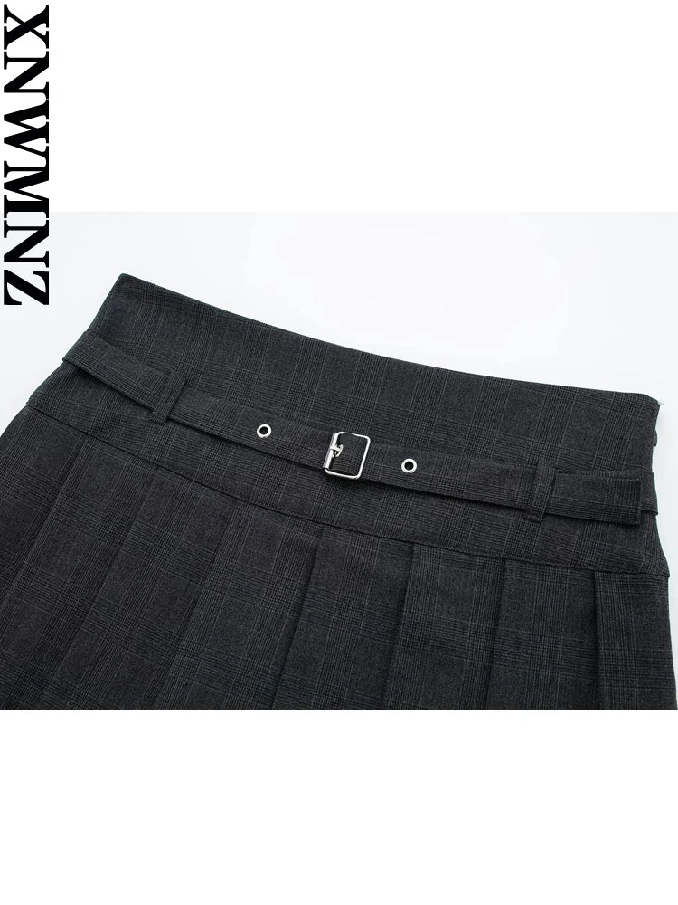 Sexy High-Waist Pleated Mini Skirt