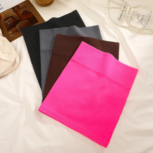 High-Waist Sexy Knit Mini Skirt