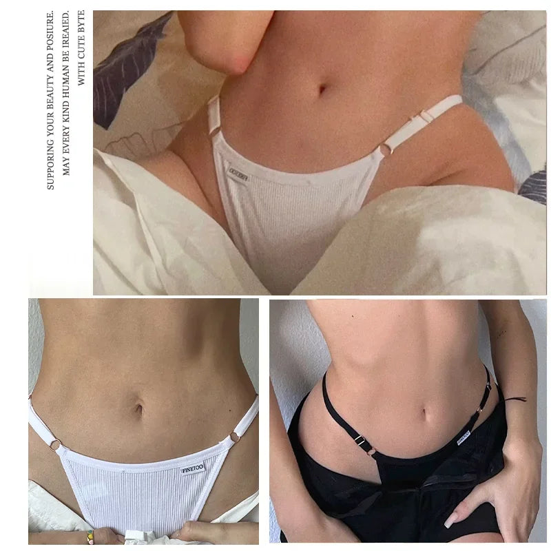5-Pack Women's Cotton G-Strings β Adjustable Waist, Seamless & Sexy (S-XL)