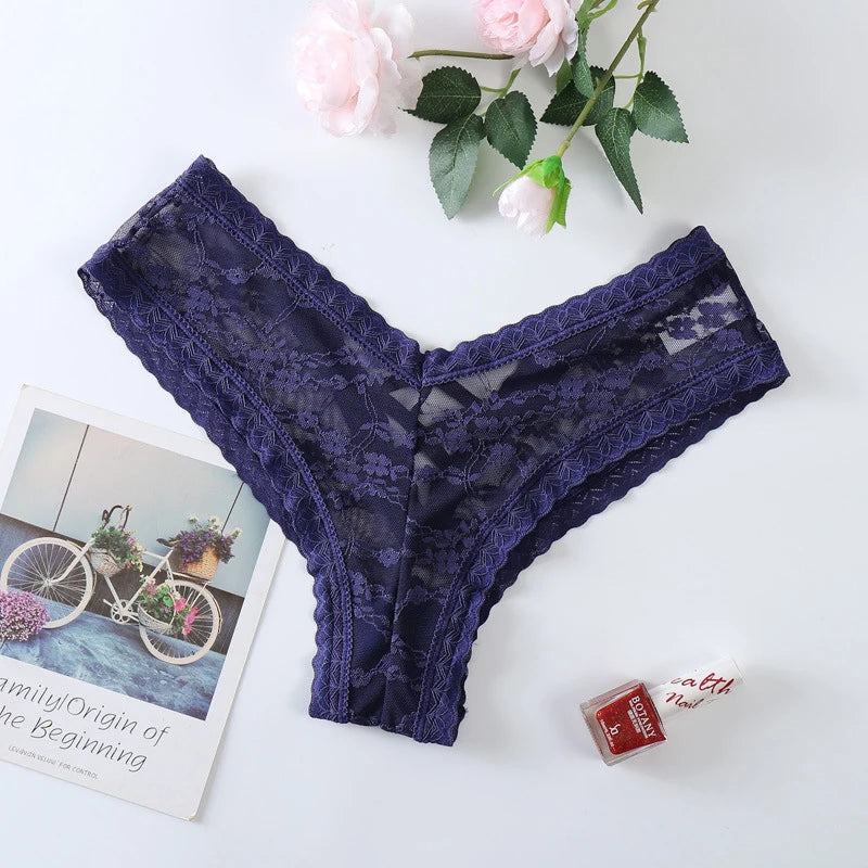 Lace Temptation G-String โ Hollow Out Low Rise Panty