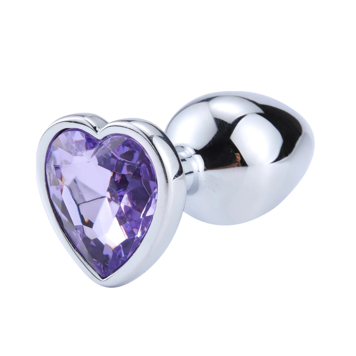 3 Sizes Stainless Steel Crystal Anal Plug β Heart Base