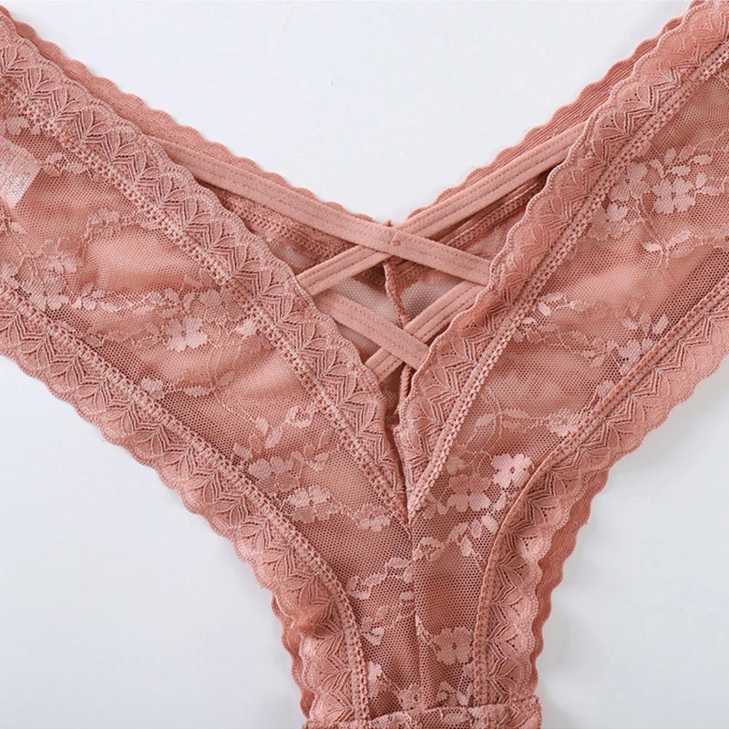 Lace Temptation G-String โ Hollow Out Low Rise Panty
