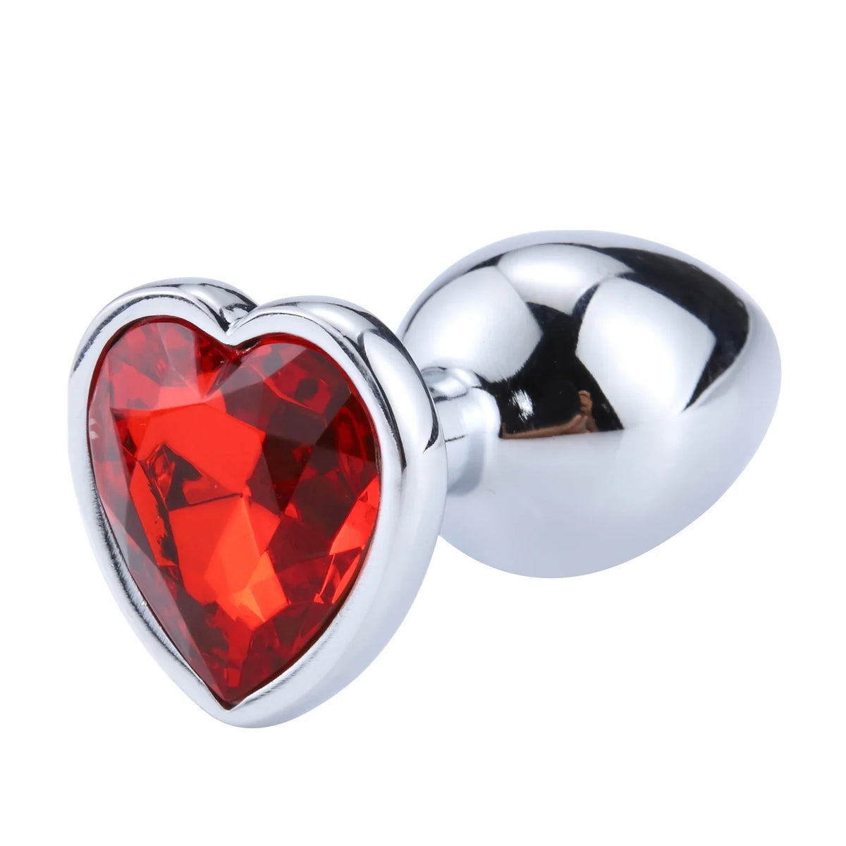 3 Sizes Stainless Steel Crystal Anal Plug β Heart Base