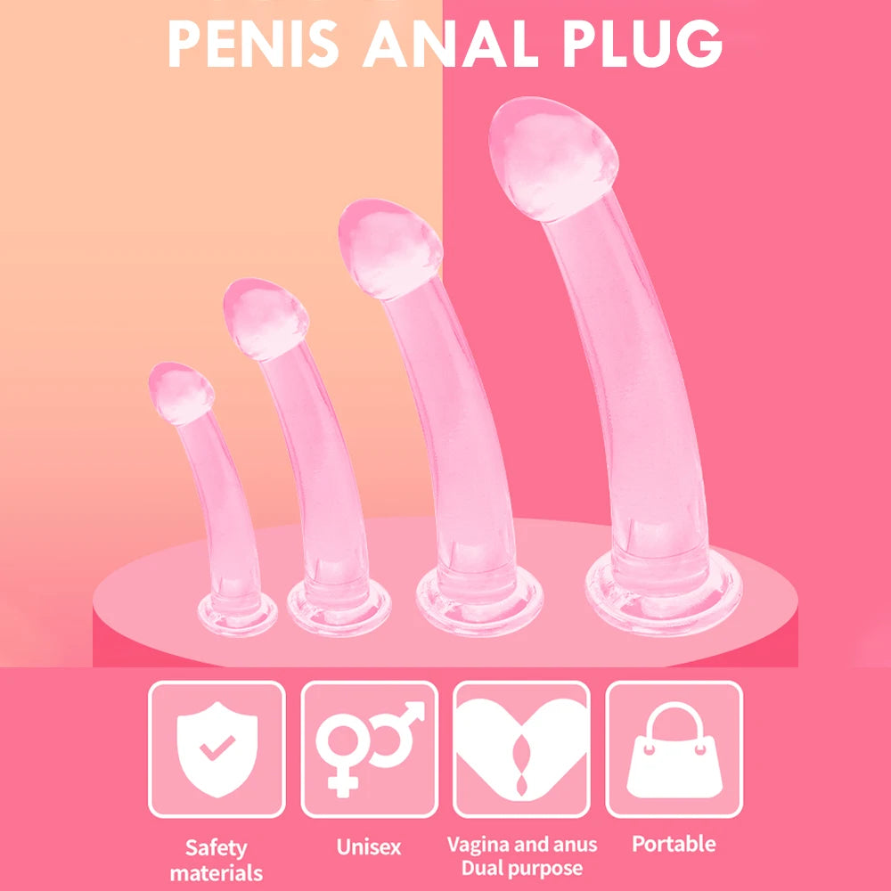 Soft Realistic Jelly Dildo Anal Expander