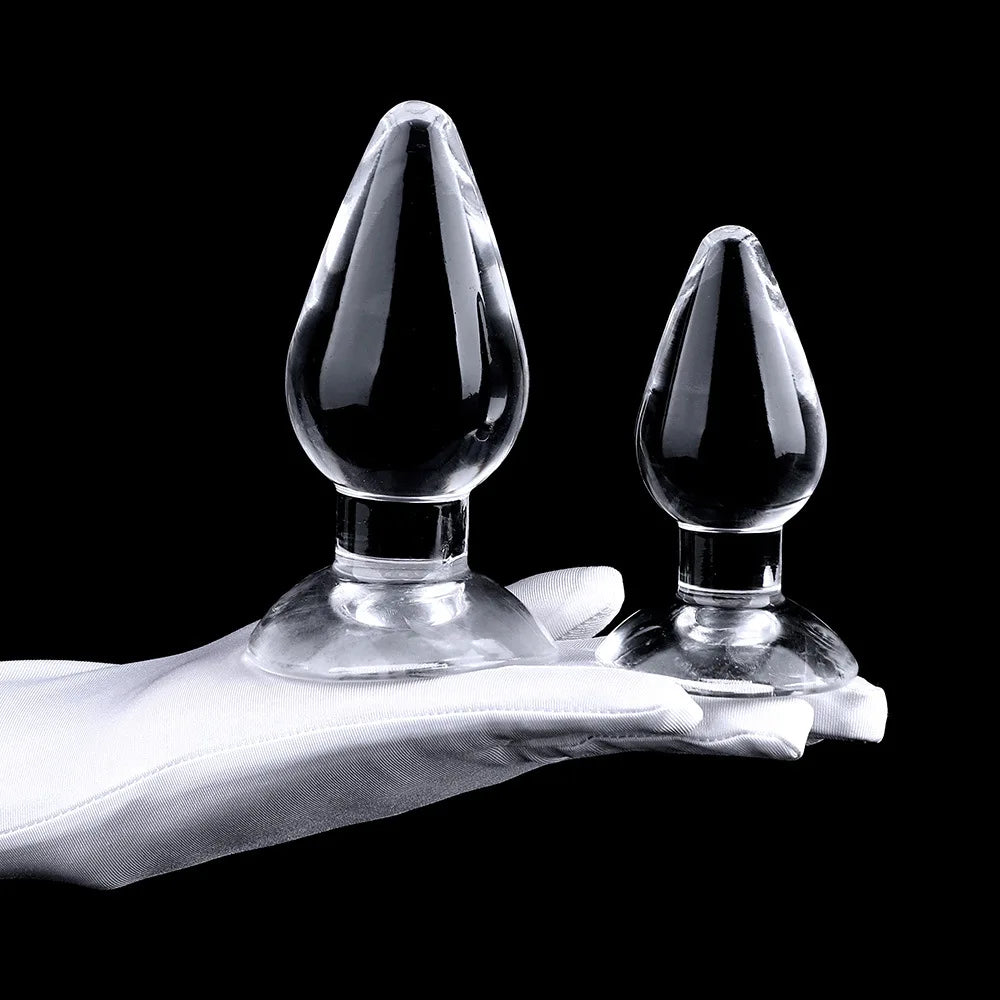Transparent Glass Butt Plug Set – 3 Size Anal Training Dilator