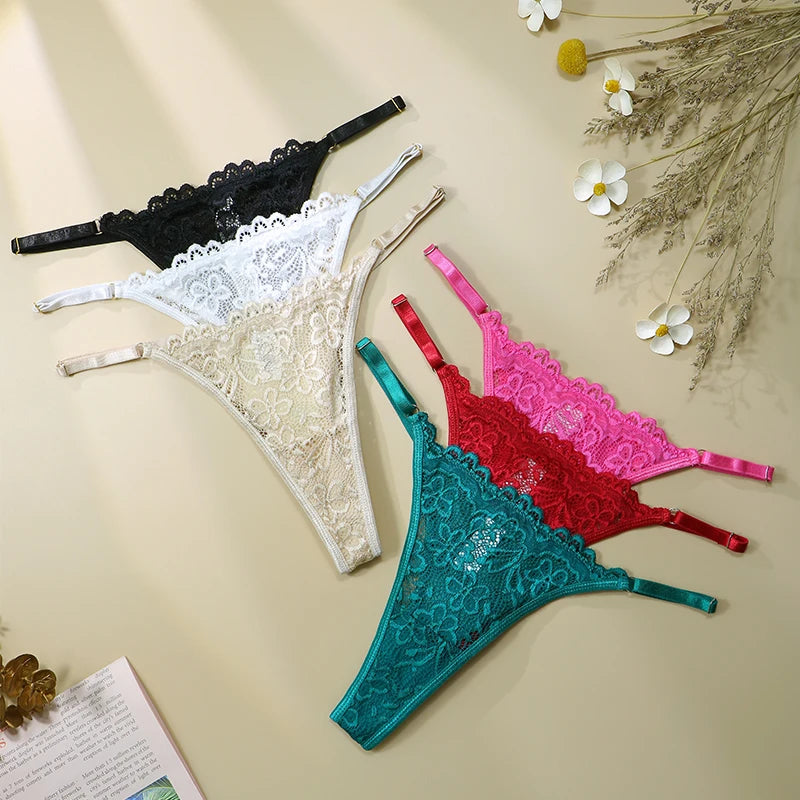 1PCS Women’s Lace Thong – Sexy Hollow Panties for Everyday Wear