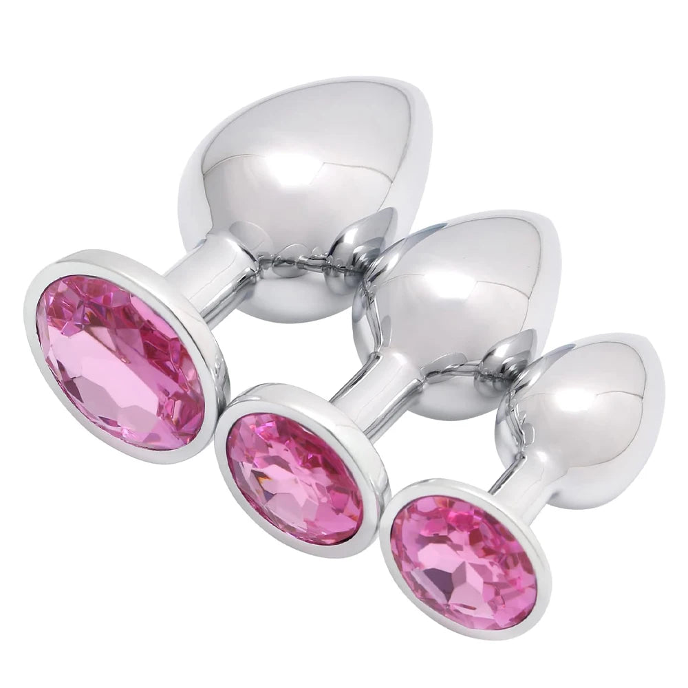 Diamond Metal Anal Plug – 5-Size Luxury Collection