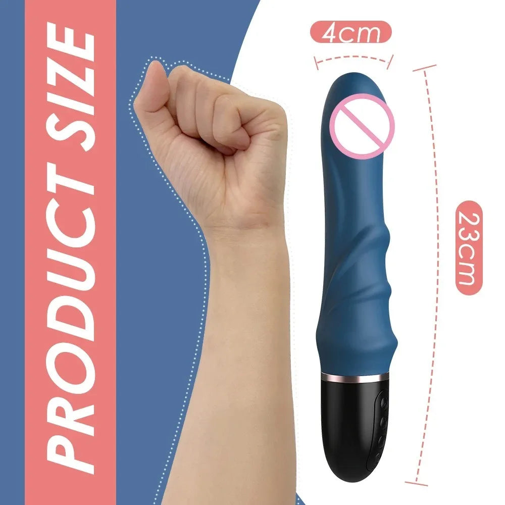 10-Mode Silicone Dildo Vibrator – G-Spot & Clitoral Stimulator
