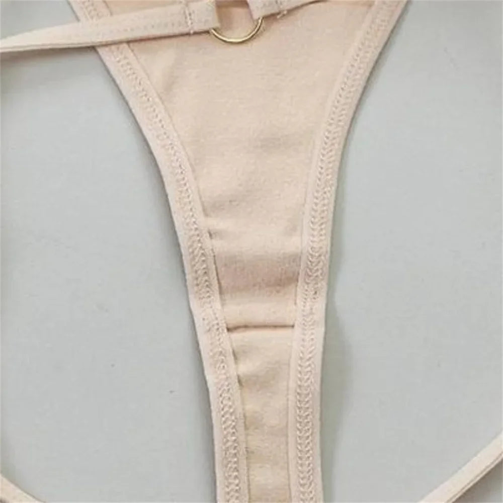 3-Piece Double Strap Cotton Thong Set – Low Rise Sexy Sports G-String