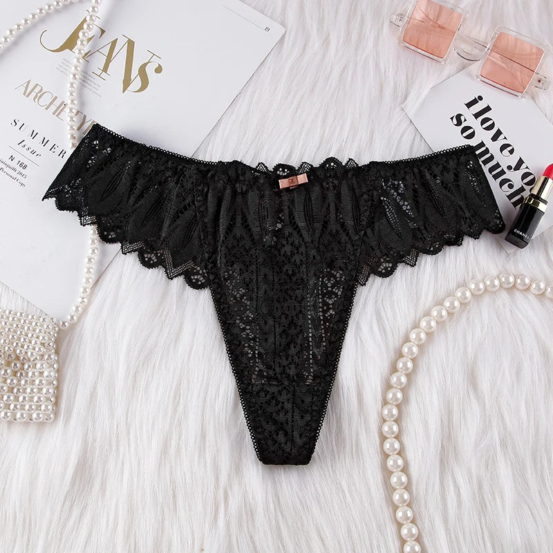 Sexy Lace G-String  Women’s Low-Rise T-Back Panties