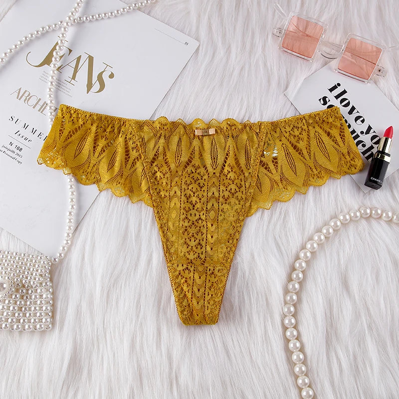 Sexy Lace G-String  Women’s Low-Rise T-Back Panties