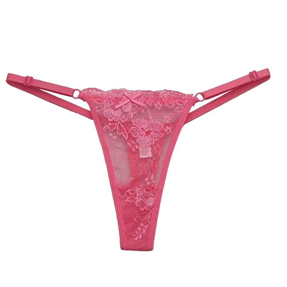 13-Pack Lace G-String Panties – Adjustable Low-Rise Mesh Thongs