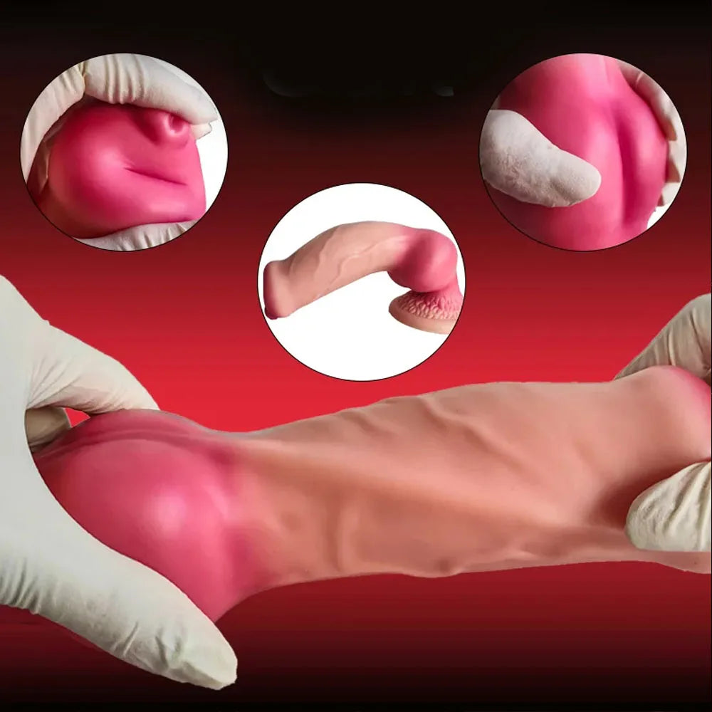 Knot Fantasy Dildo – Realistic Texture, Suction Base, Soft & Stretchy
