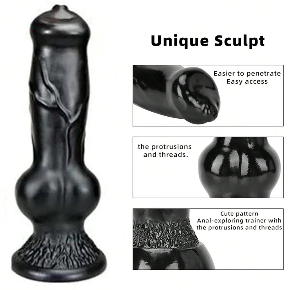 Knot Fantasy Dildo – Realistic Texture, Suction Base, Soft & Stretchy