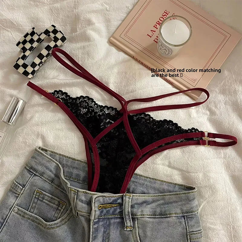 French Lace Mesh Low-Waist Panty