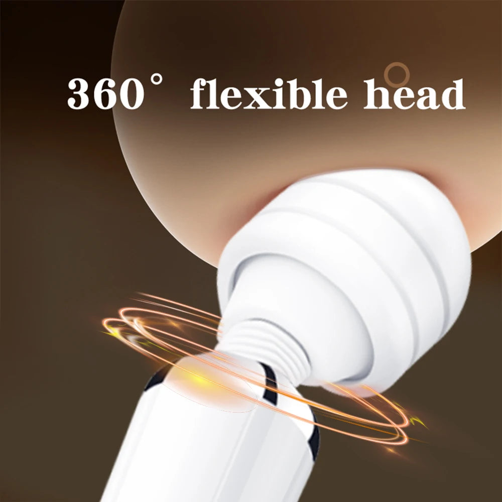 Powerful Magic Wand Vibrator – USB Rechargeable G-Spot & Clit Massager