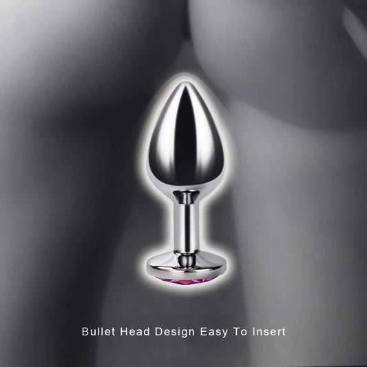 Sleek Metal Anal Plug & G-Spot Massager