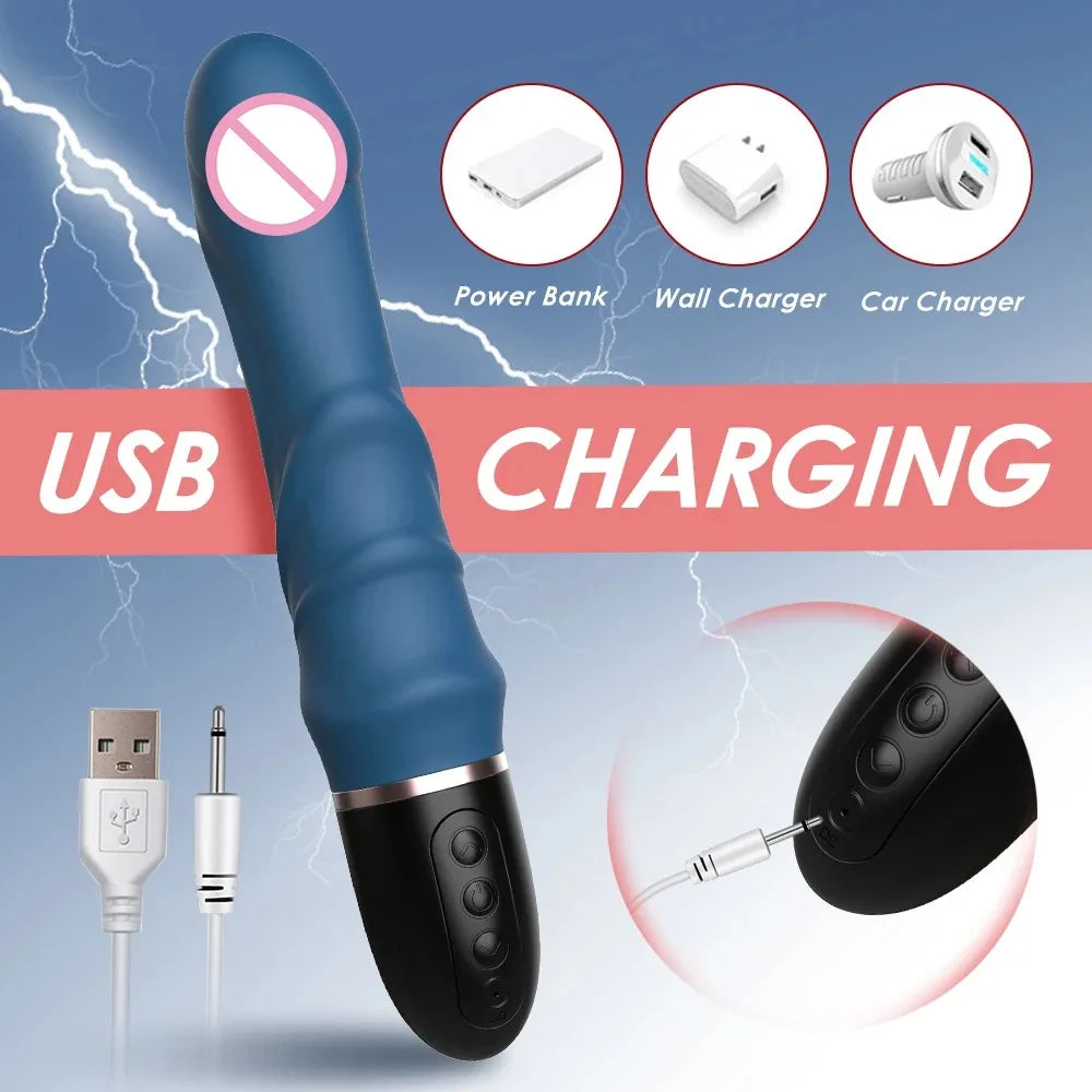 10-Mode Silicone Dildo Vibrator – G-Spot & Clitoral Stimulator