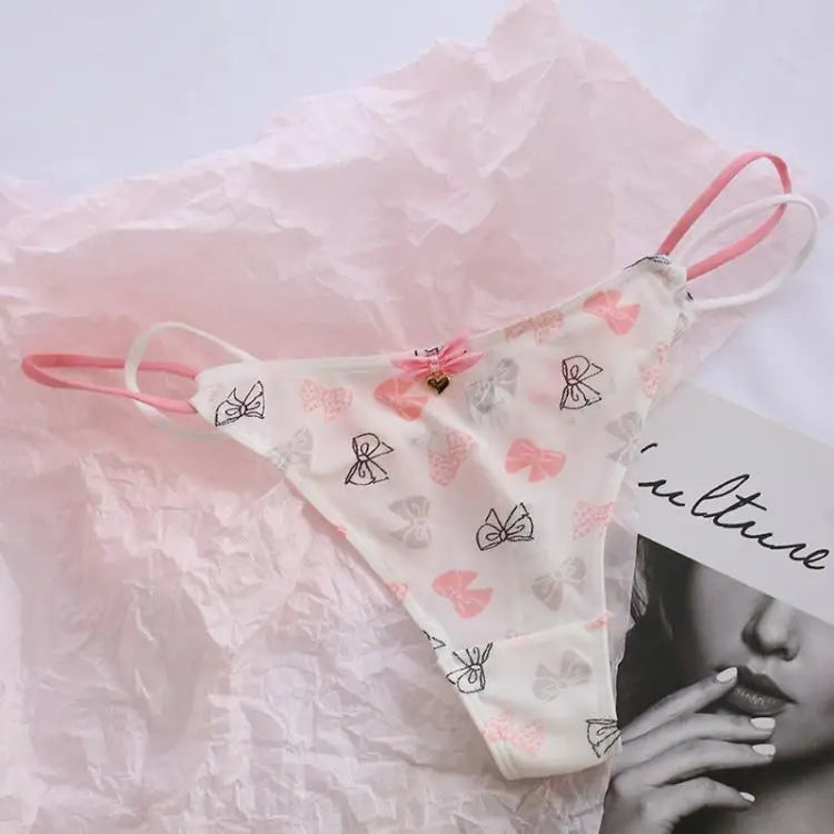 Kawaii Red Kitty Thong – Y2K Low-Rise Anime Panties