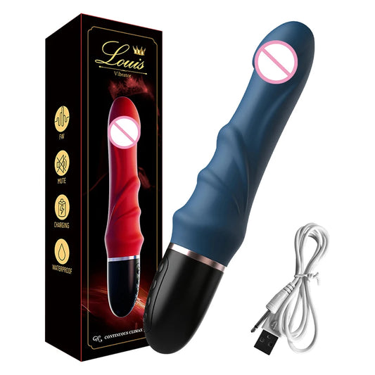 10-Mode Silicone Dildo Vibrator – G-Spot & Clitoral Stimulator