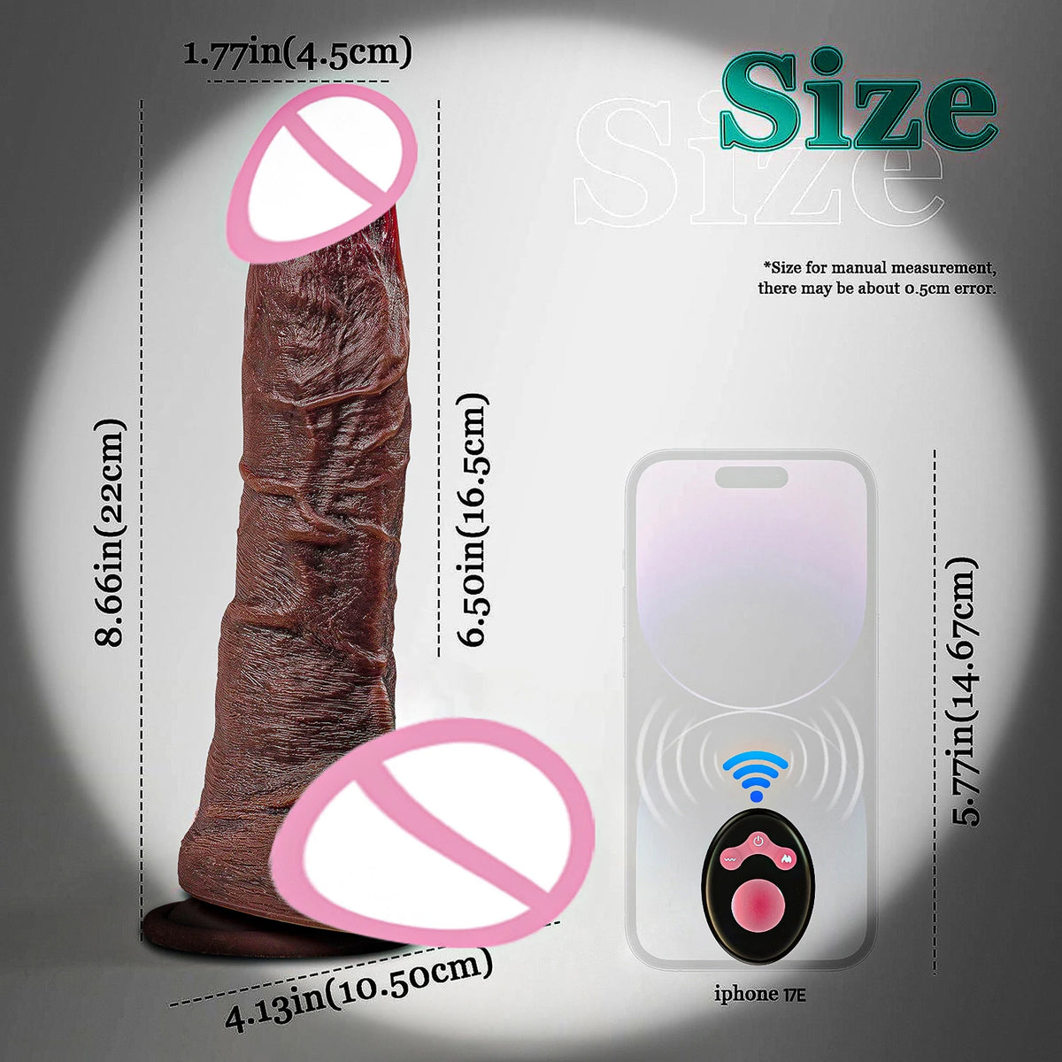 Remote Telescopic Heating Vibrator – Realistic Pleasure Dildo Wand