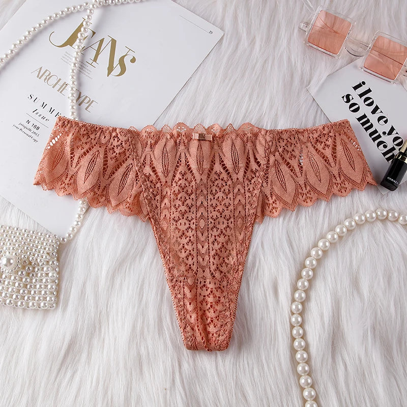 Sexy Lace G-String  Women’s Low-Rise T-Back Panties