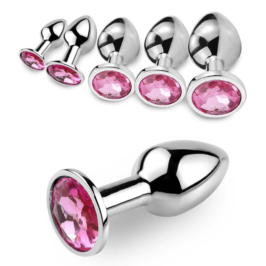 Diamond Metal Anal Plug – 5-Size Luxury Collection