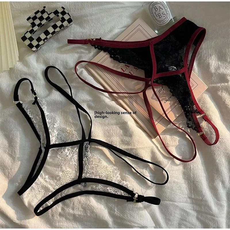 French Lace Mesh Low-Waist Panty