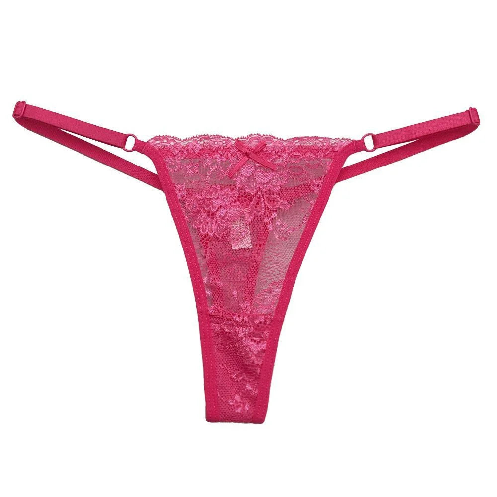 13-Pack Lace G-String Panties – Adjustable Low-Rise Mesh Thongs