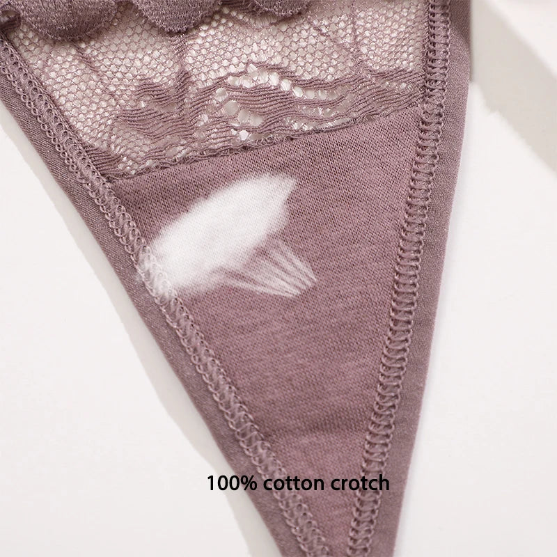 6PCS Lace G-String Panties – Sexy, Soft & Low Rise Lingerie