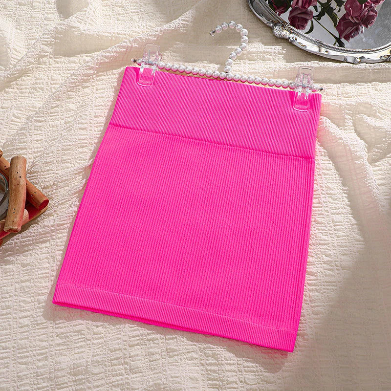 High-Waist Sexy Knit Mini Skirt